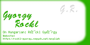 gyorgy rockl business card